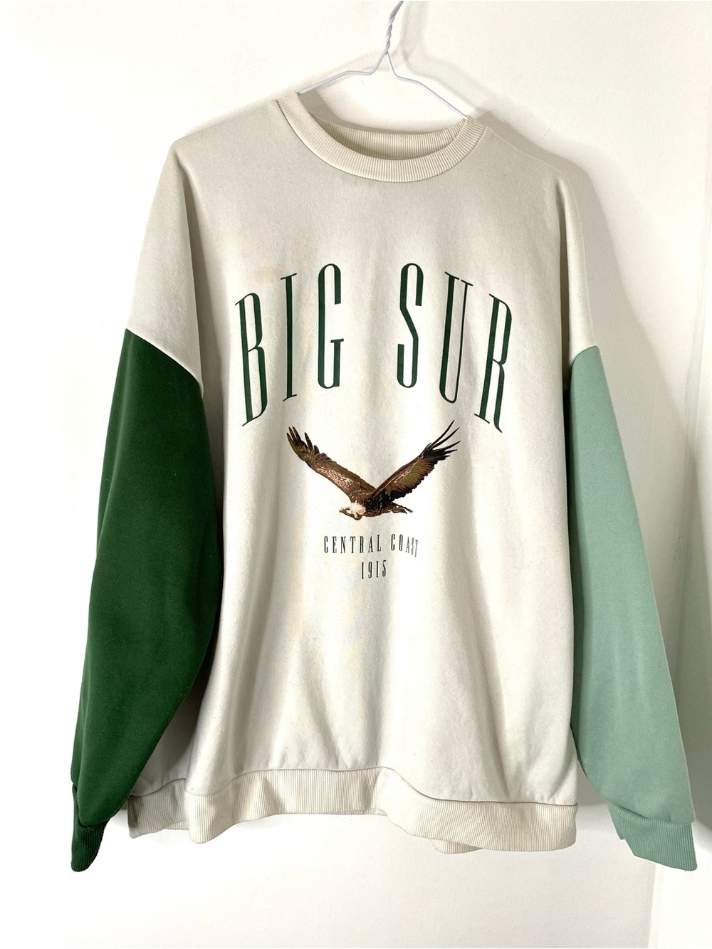 Big Sur Central Coast 1915 Eagle Graphic Tee Colorblock Green White